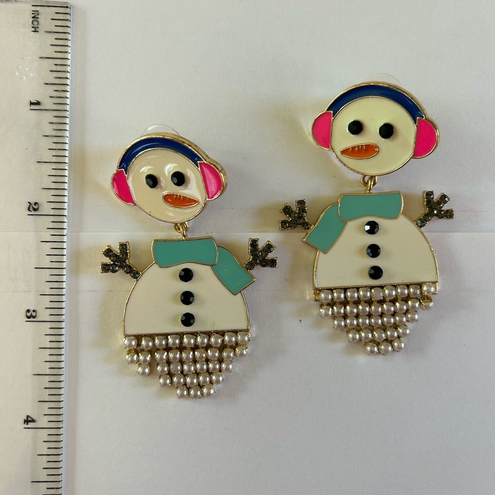SUGARFIX by baublebar. Winter Snowman Dangle Earrings